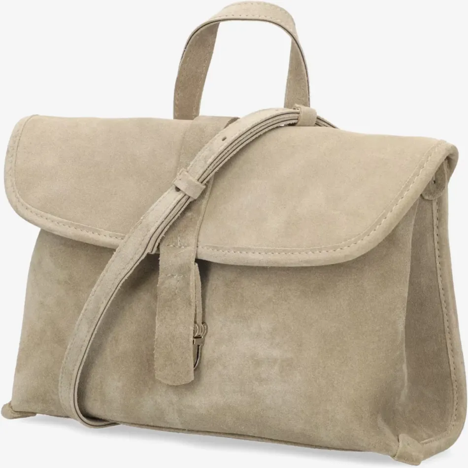 Shabbies Amsterdam PLEUN Crossbody waxed suede Taupe, foto 7