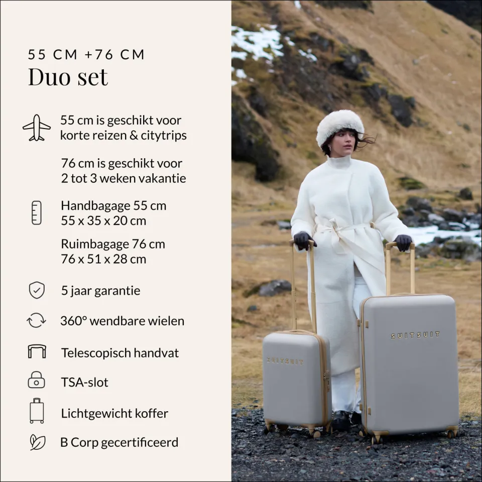 SUITSUIT Fusion kofferset frosted grey, foto 7