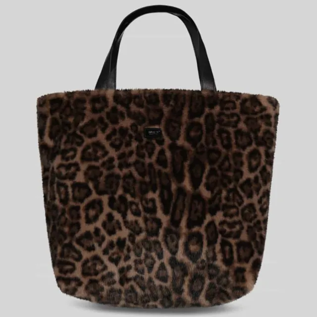 Barts shopper met labeldetail Bruin