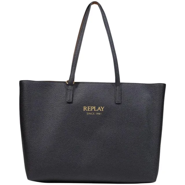 Tas Replay PLAIN SYNTHETIC + VELVETY SYNTHETIC + CU FW01CA.000.A7243Y zwart