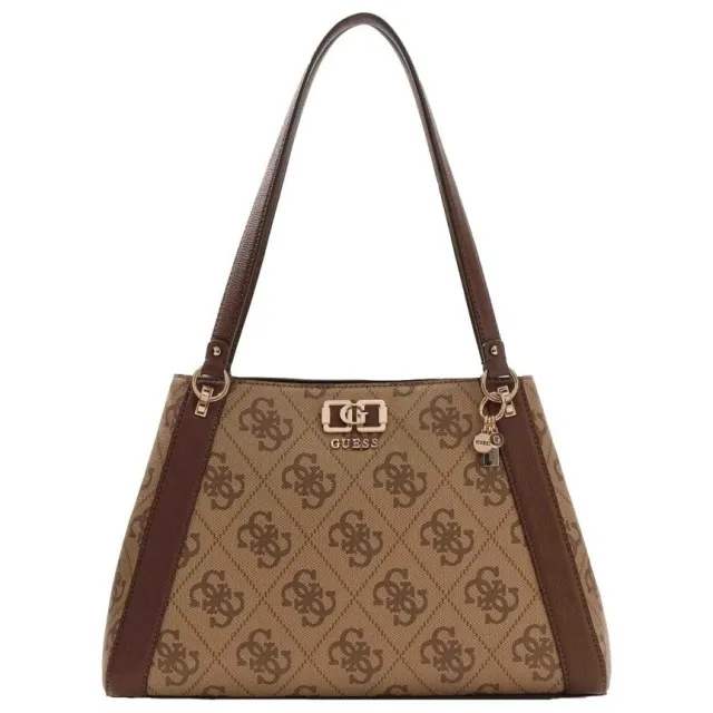 Guess Karnilla Logo Girlfriend schoudertas bruin