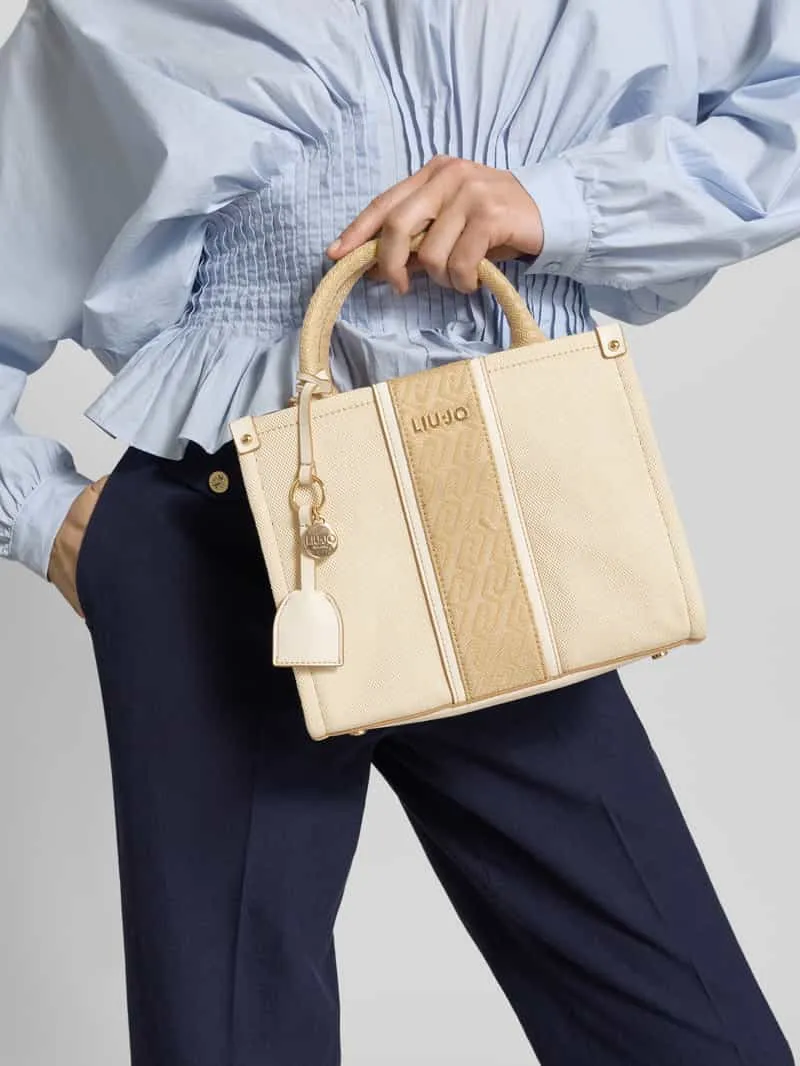 Liu Jo Handtas met labelapplicatie model 'RIDHI' beige, foto 5