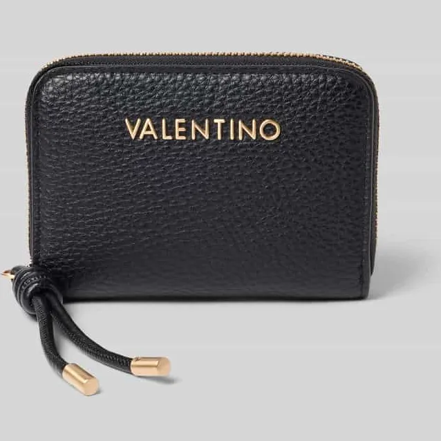 Valentino Portemonnee met logodetail model 'SAPHIRA' Nero