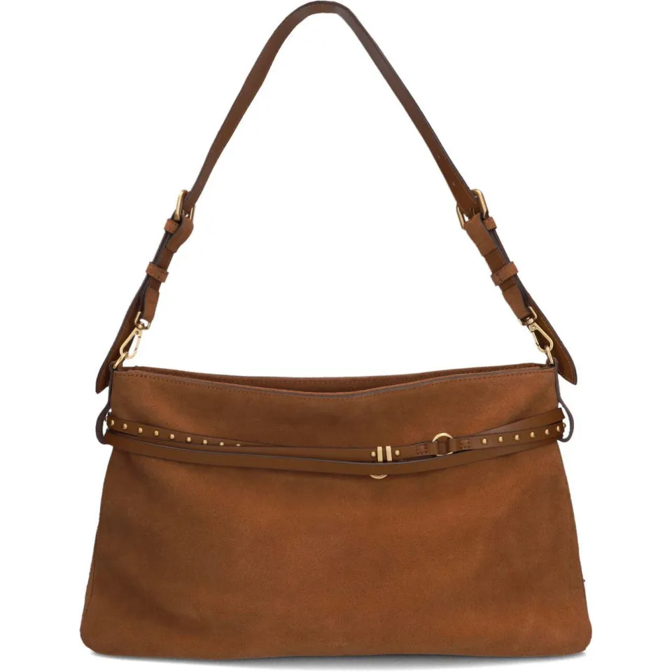 Pinko Belt Bag Big Suede schoudertas bruin, foto 3