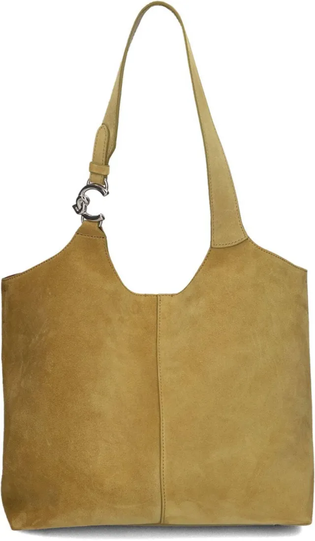 Coccinelle C-easy suede schoudertas olijf