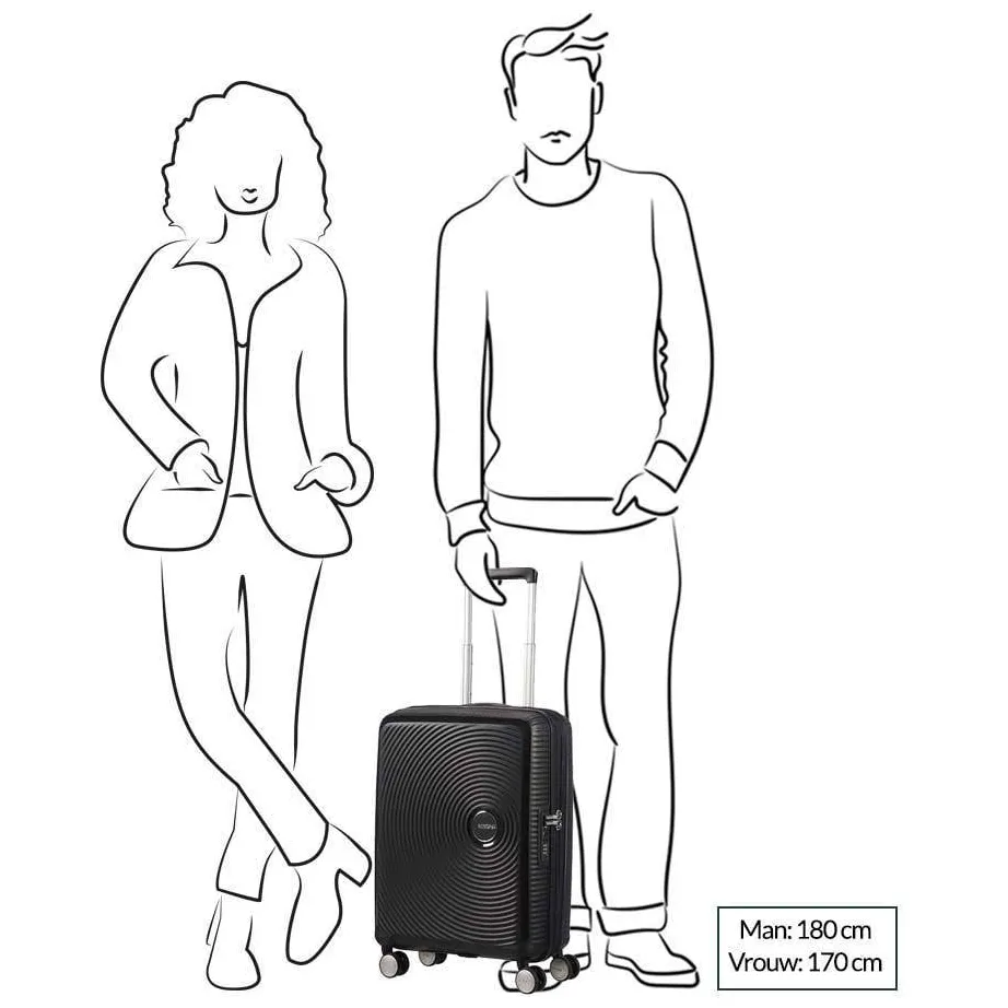 American Tourister Soundbox Spinner 55 reiskoffer geel, foto 2