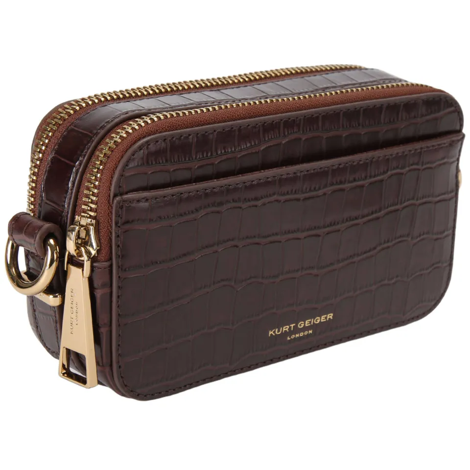 Kurt Geiger Kensington crossbody tas donkerbruin, foto 2