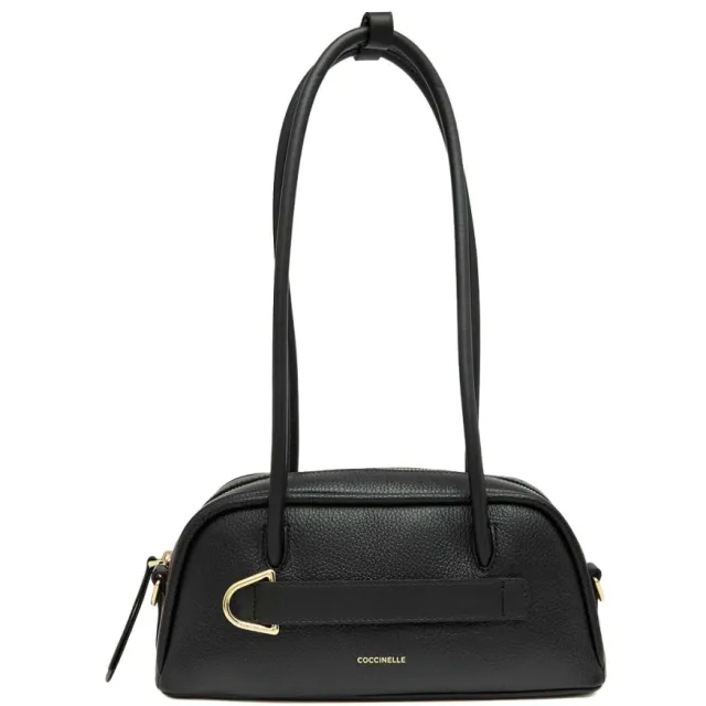 Coccinelle Paki Handtas van Gegronde Leer zwart