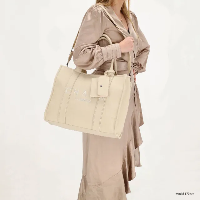 Charm London shopper Bond canvas beige