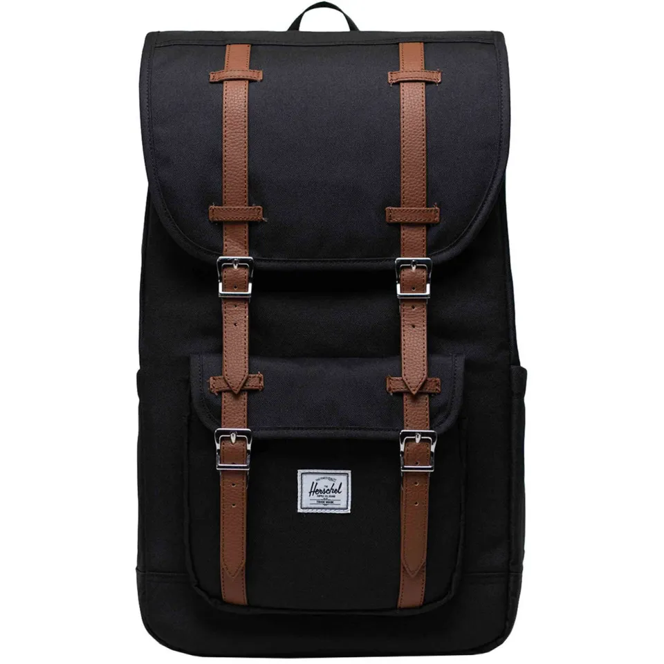 Herschel Little America rugzak met gespen zwart