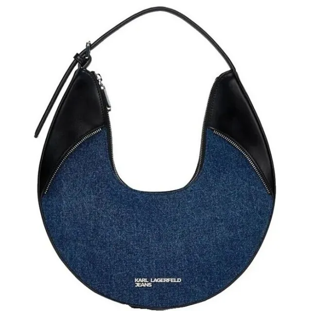Karl Lagerfeld Handtas Karl Lagerfeld B3w30197 Klj Rebel Hobo Bag Denim Blauw