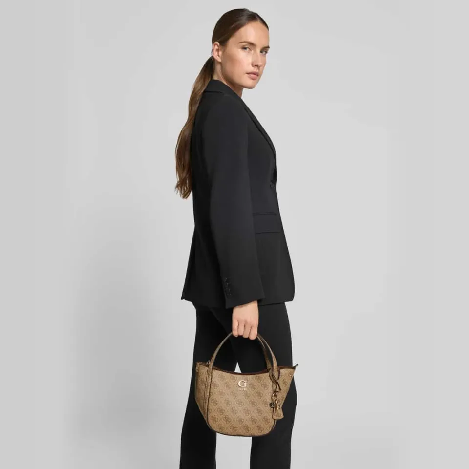 Guess Coleen Logo schoudertas lichtbruin latte logo, foto 4