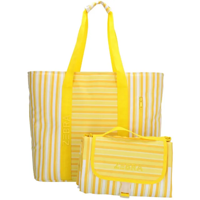Zebra Trends Sally Deluxe strandtas geel