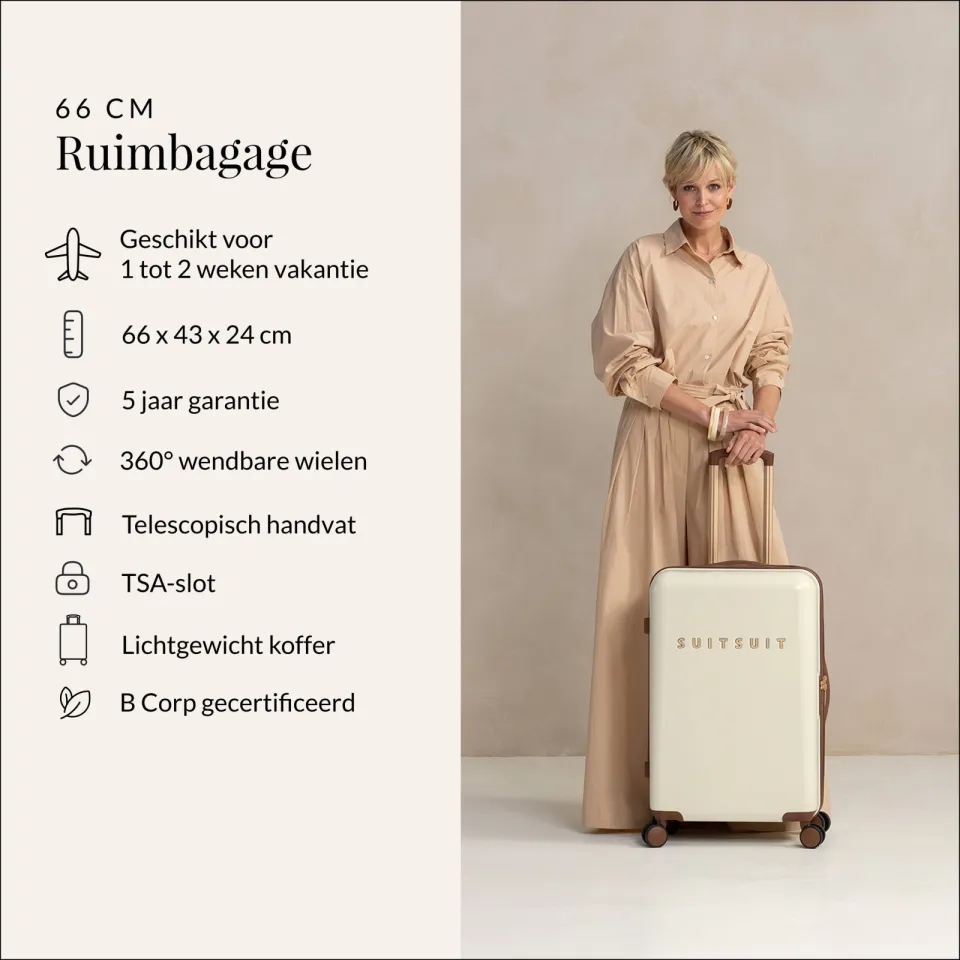 SUITSUIT Fab Seventies reiskoffer antique white, foto 6