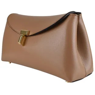 Totême Mini T-Lock clutch kameel bruin, foto 2