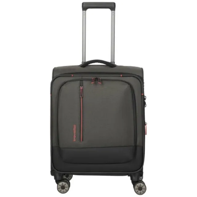 Travelite Crosslite Handbagage Koffer 4-Wiel 55cm Expandable Donkergroen - Handbagage koffers