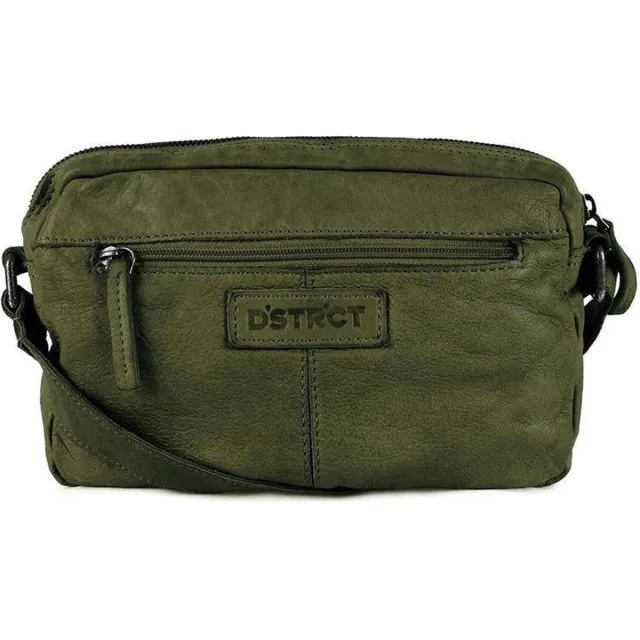 Dstrct Crossbodytas Harrington Road Leer - groen