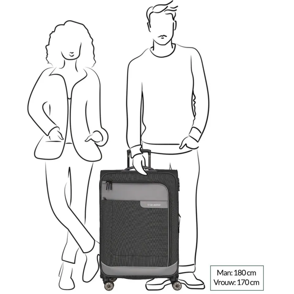 Travelite Viia trolley 77 cm antraciet, foto 4