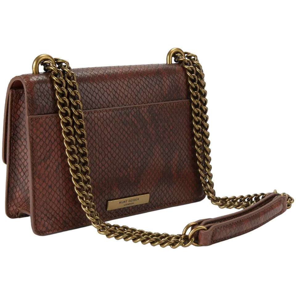 Kurt Geiger Shoreditch crossbody tas donkerbruin
