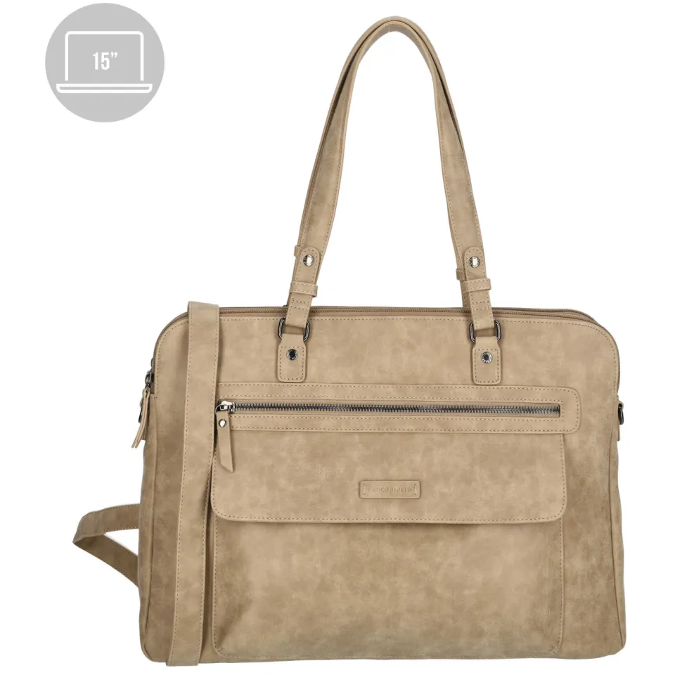 Enrico Benetti Nouméa laptoptas beige, foto 5