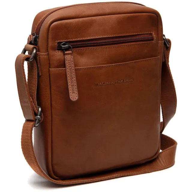 Chesterfield Laveno Waxed Pull Up Schoudertas - Cognac