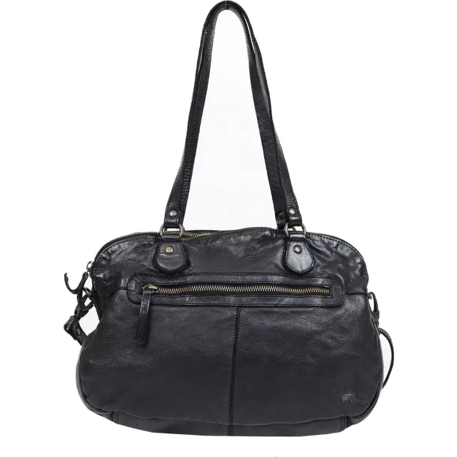 Beardesign Bear Design Medium Schoudertas Dames - Leer - Lieke - Zwart