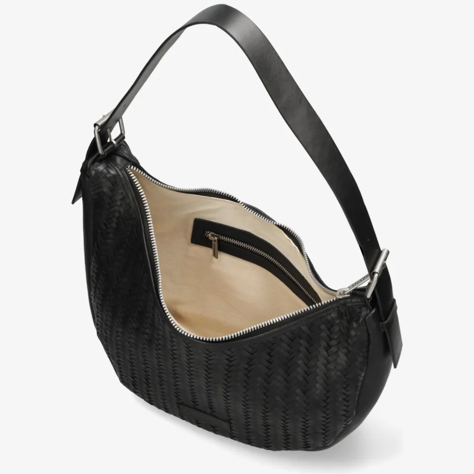 Shabbies Amsterdam Platanino Herringbone tas Zwart, foto 4