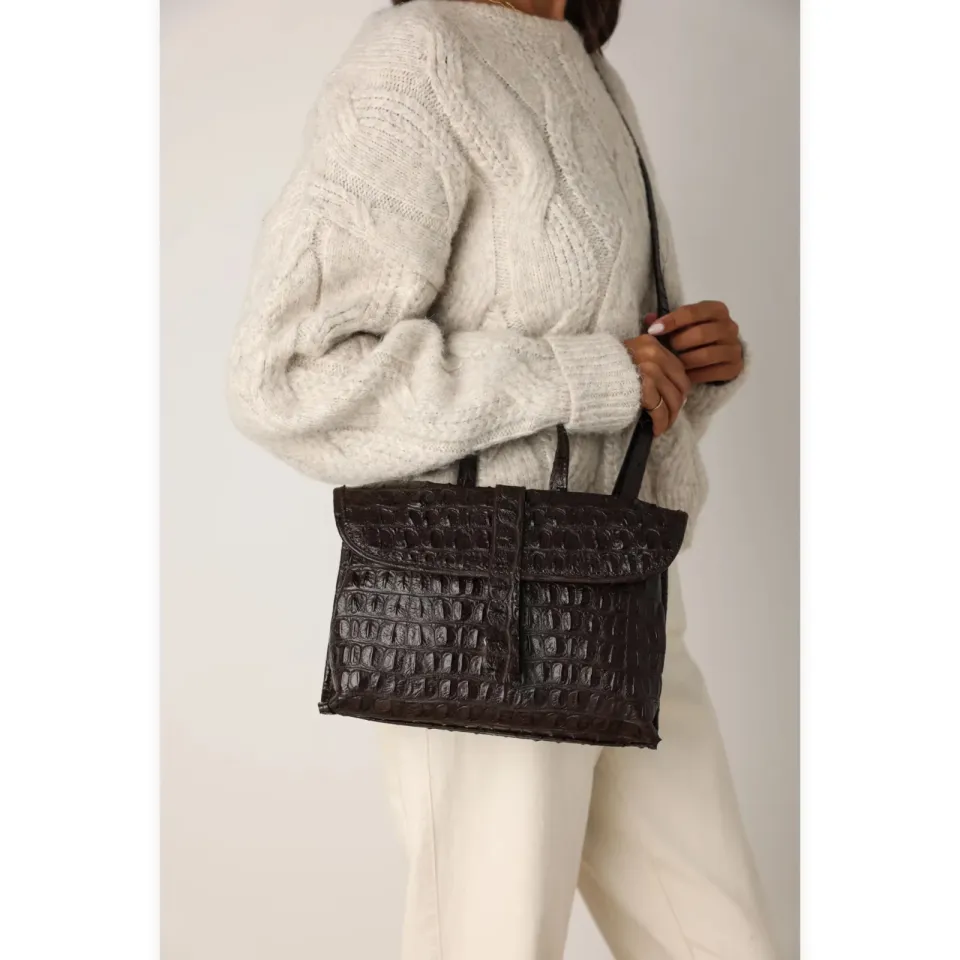 Shabbies Amsterdam Pleun crossbody tas donkerbruin, foto 5