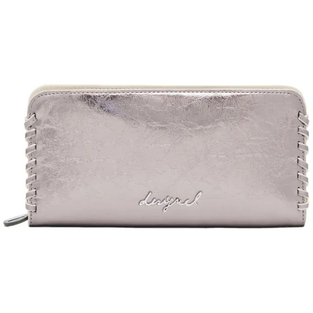 Desigual Mone Capsule Tiny Fiona Long Wallet portemonnee zilver Plata Oscura