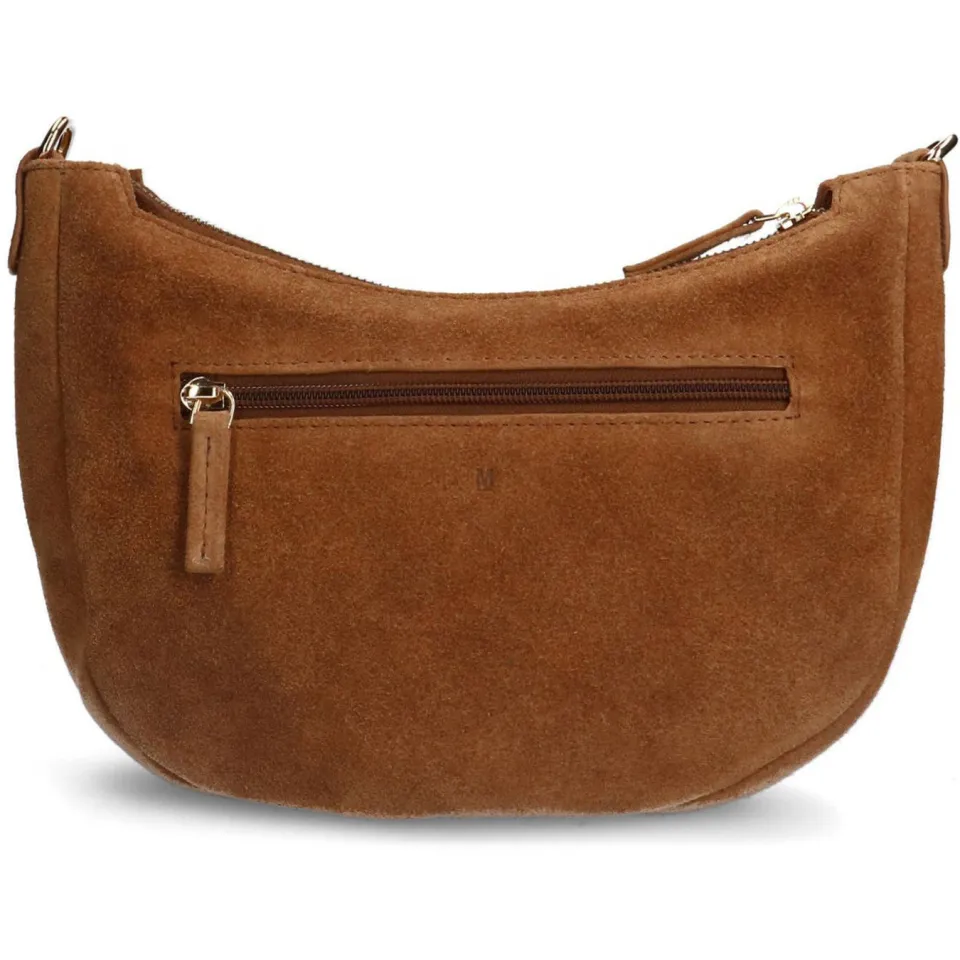 Manfield suède crossbody tas cognac, foto 2