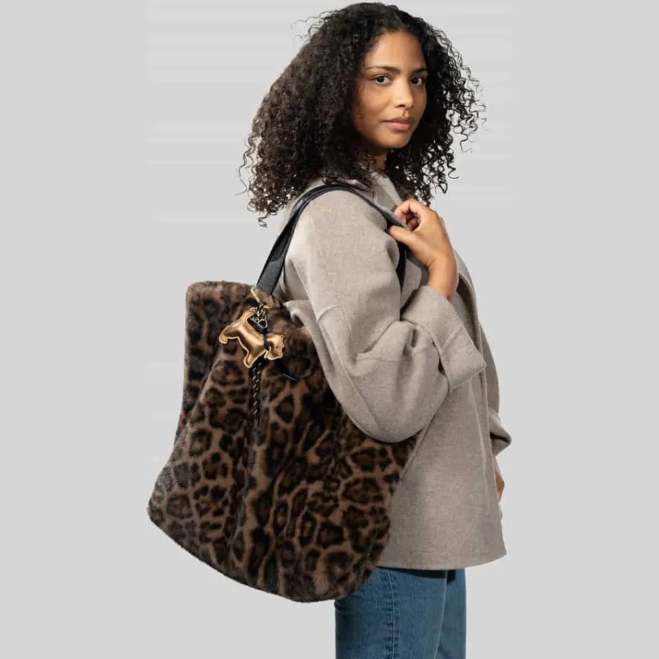 Barts shopper met labeldetail luipaardprint, foto 2