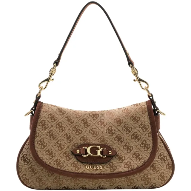 Guess Samantha Flap schoudertas bruin Beige