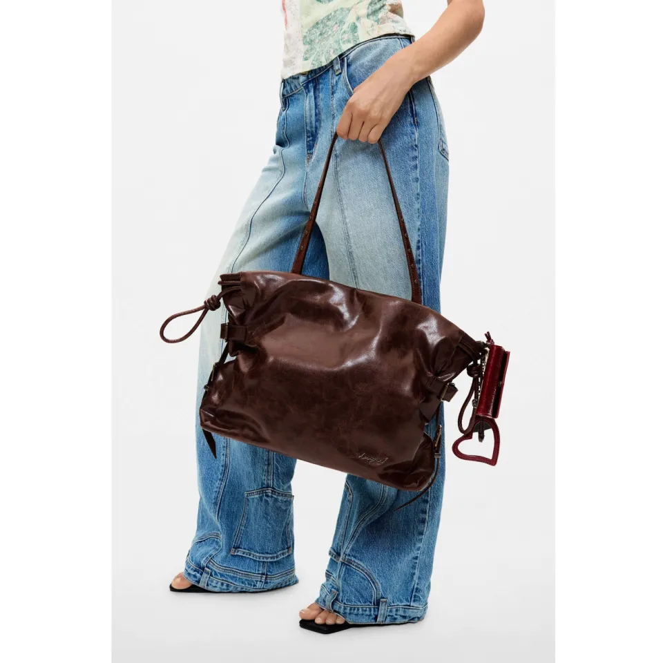 Desigual shopper bruin, foto 5
