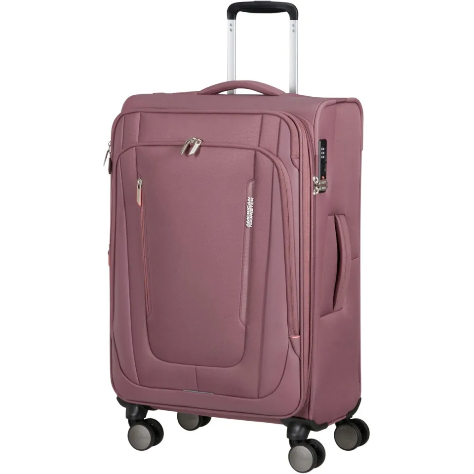 American Tourister Wanderlite Spinner M koffer mauve paars, foto 2