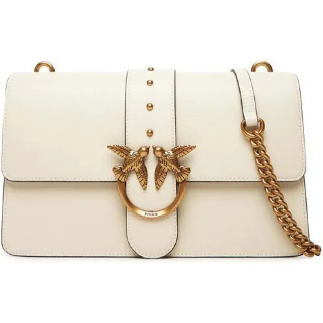 Pinko Schoudertas Pinko Love One Classic St. Cl Beige