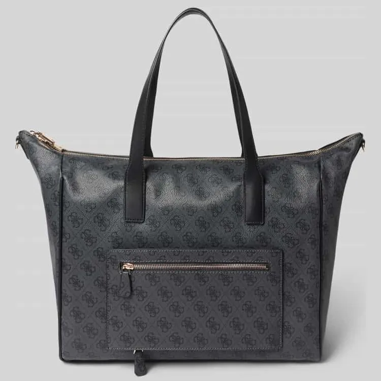 Guess Latona schoudertas Coal Logo donkergrijs, foto 3