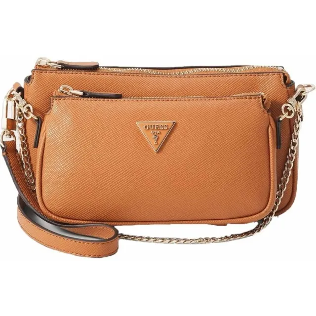 Guess Schoudertas Guess Noelle Ii Dbl Pouch Cr Bruin