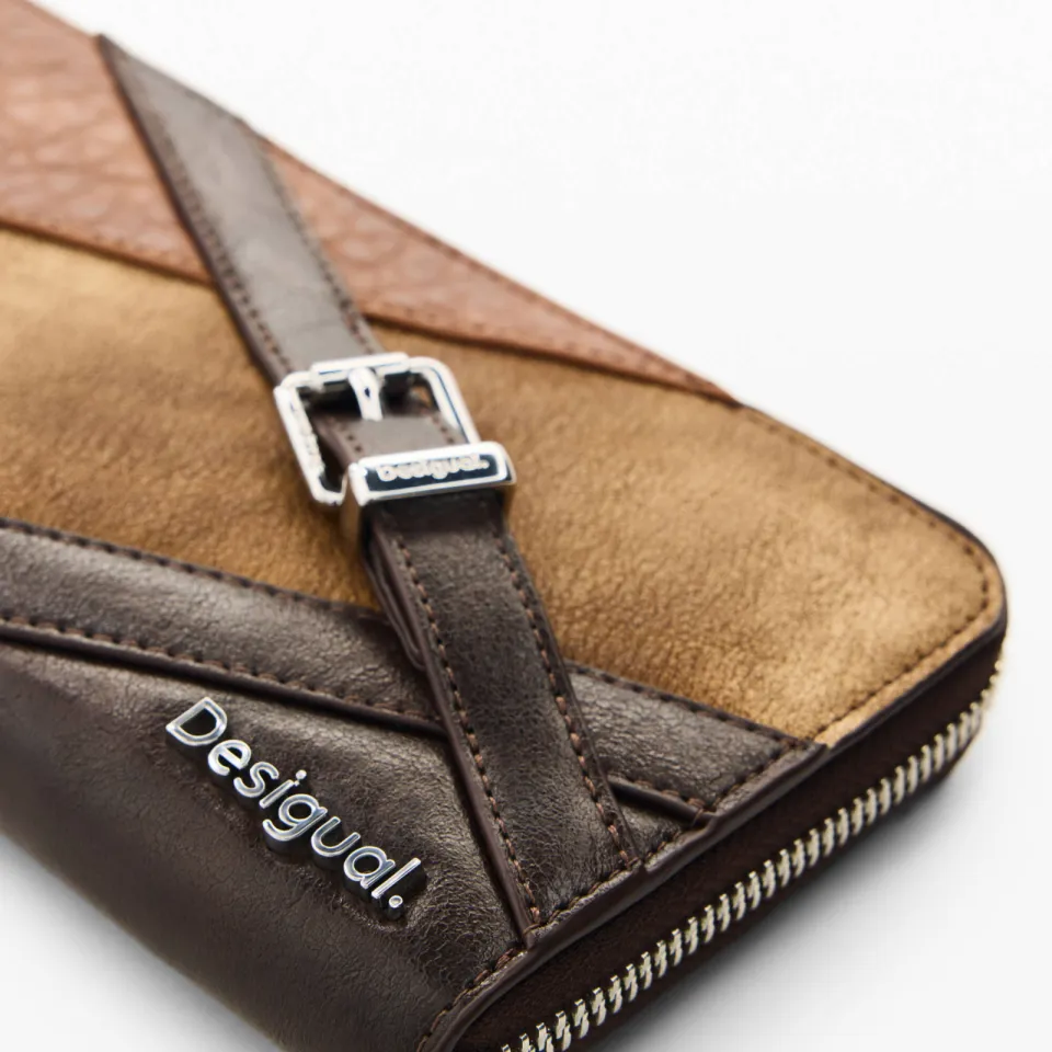 Desigual Mone Aurea Fiona Long Wallet bruin, foto 5