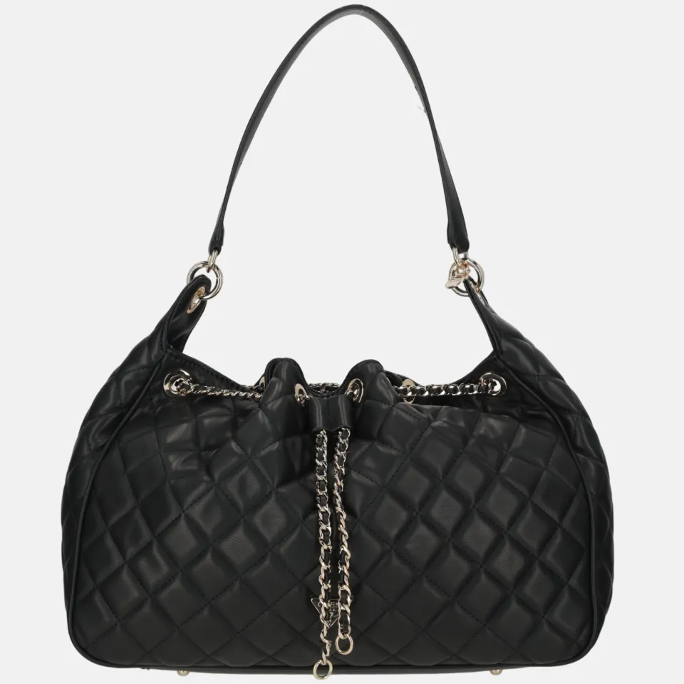 Guess schoudertas Juliet Hobo Black zwart