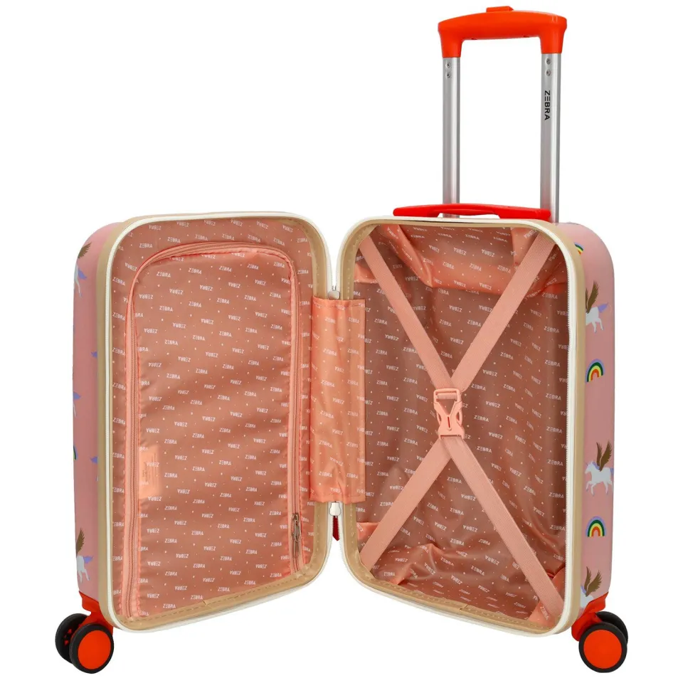 Zebra Trends Avonturier Kinder Koffer - Vakantie - ABS - 4 wielen - Handbagage Trolley - Eenhoorn - Roze, foto 6