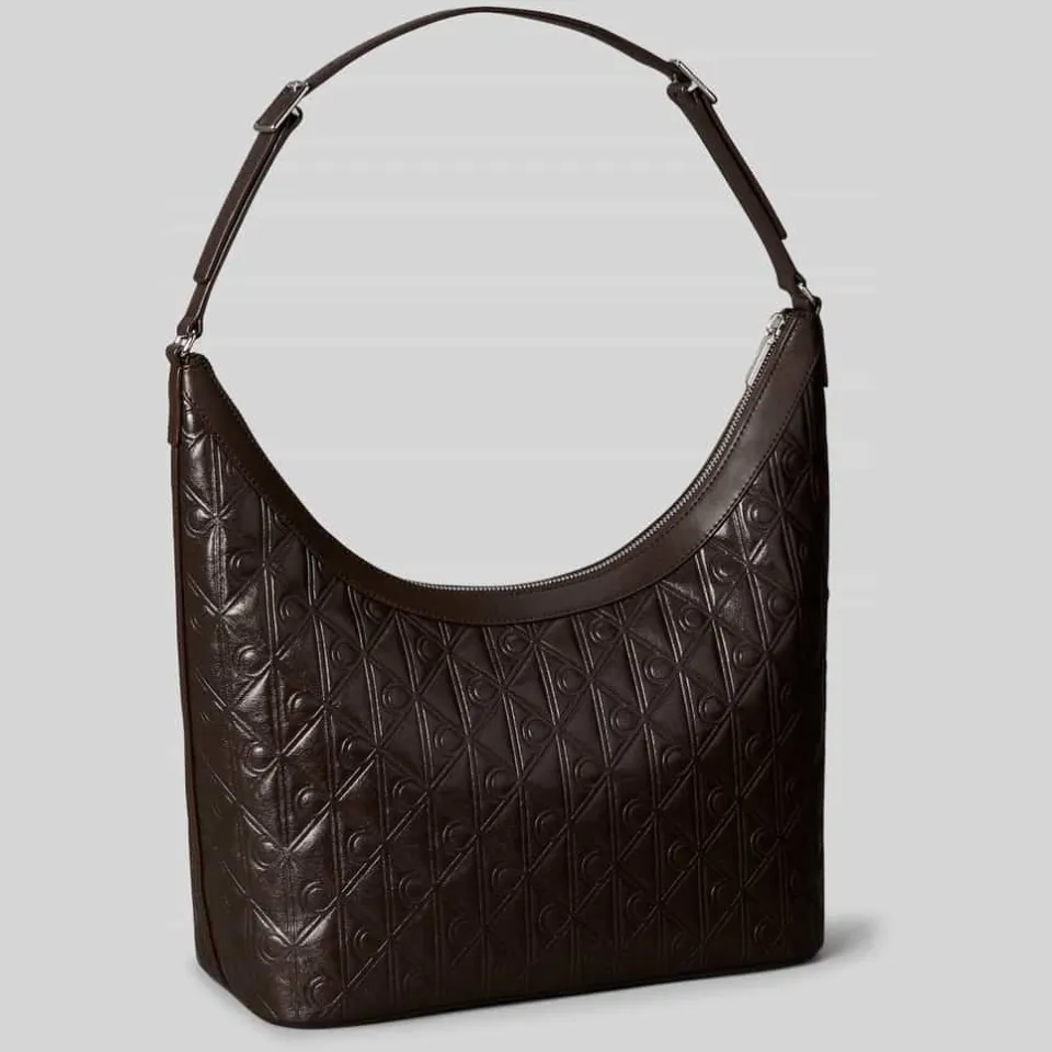 Calvin Klein Handtas met reliëflogo donkerbruin, foto 3