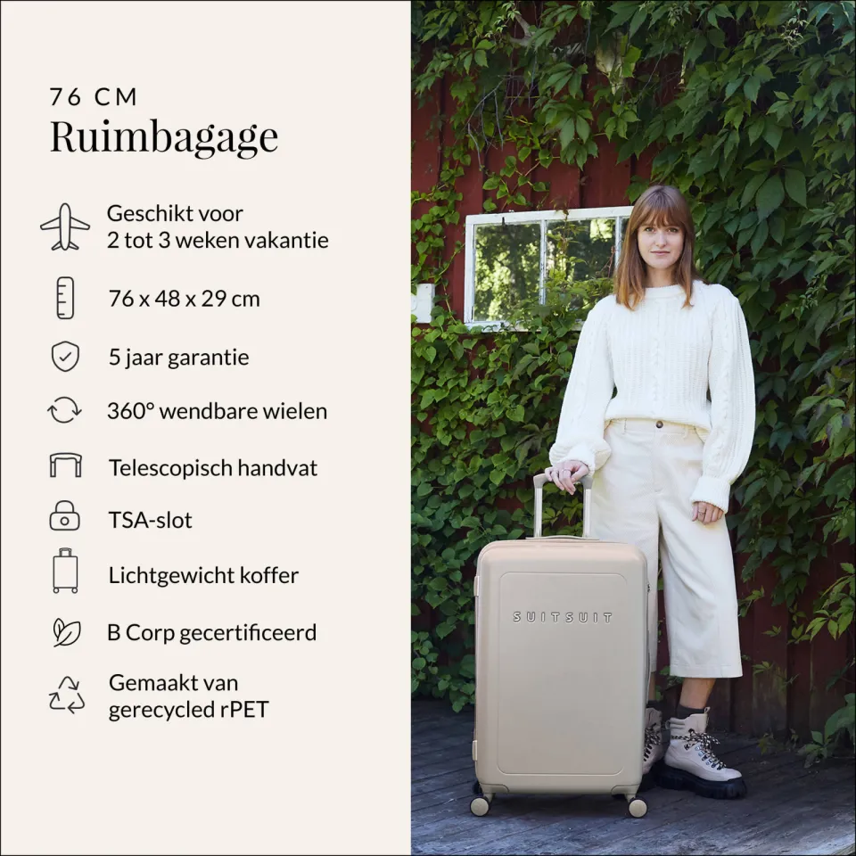 SUITSUIT Natura reiskoffer beige, foto 5
