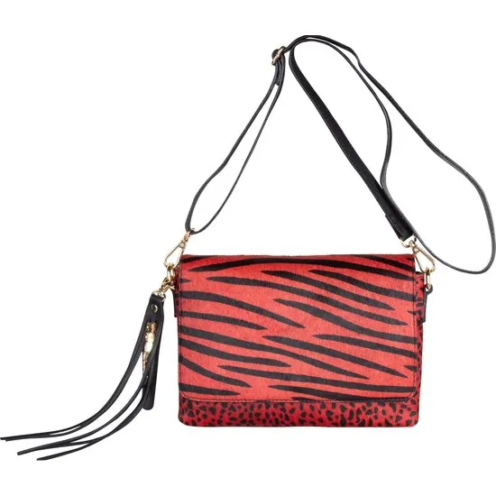 Legend Bags Mesola One size Dames Crossbody ZEBRA/CHEETAH RED