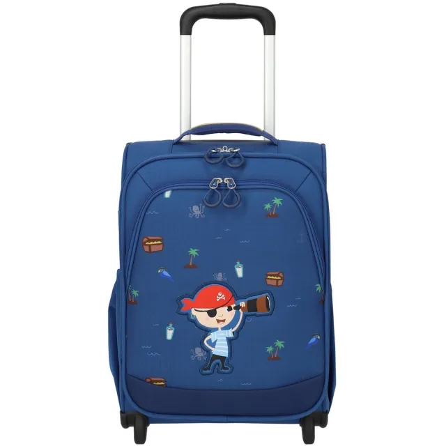 Travelite Minimover 2w Kids Trolley 19 liter - Blauw Piraat – Kinderkoffer met 2 wielen – Van polyester – Handbagage koffers, kinderkoffers en koffers
