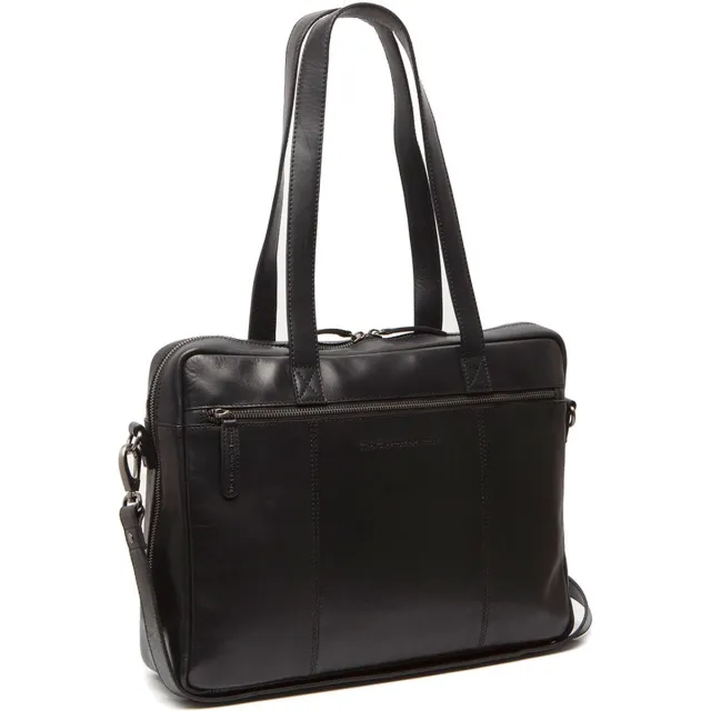 Chesterfield The Chesterfield Brand Schoudertas Laptoptas met laptopvak Modena Shoulderbag Black Zwart