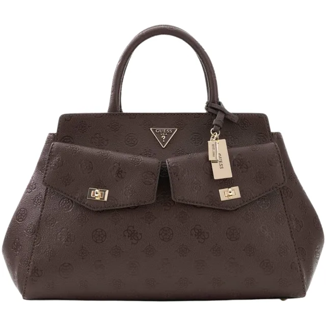 Guess Blake Girlfriend Satchel handtas donkerbruin bruin