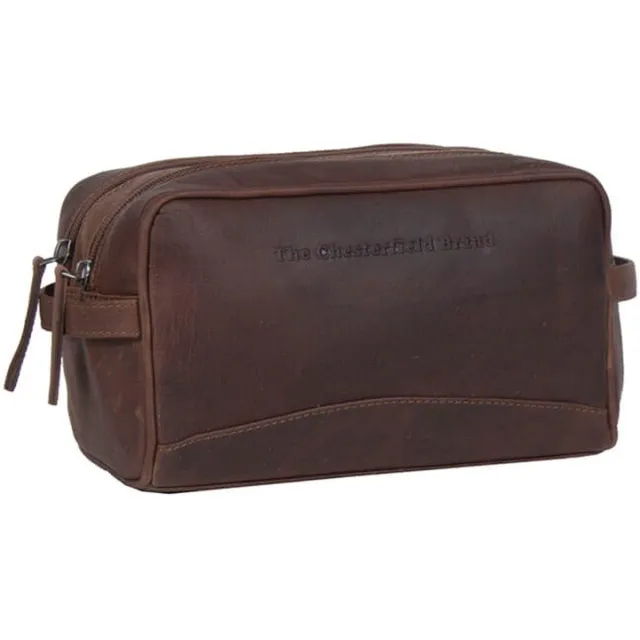 Chesterfield Stacey Leren Toilettas M - Bruin