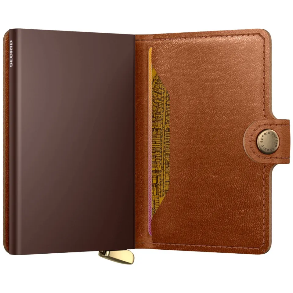 Secrid Miniwallet Emboss Lines pasjeshouder cognac, foto 4