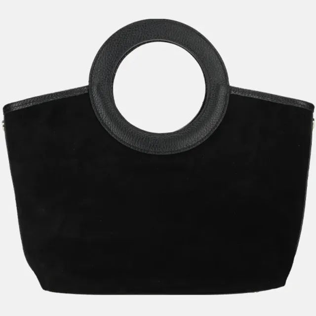 Charm London handtas suede zwart
