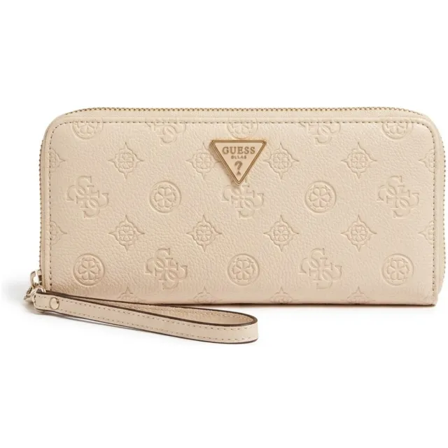 Guess Portemonnee Guess Blake Slg Large Zip Around Beige